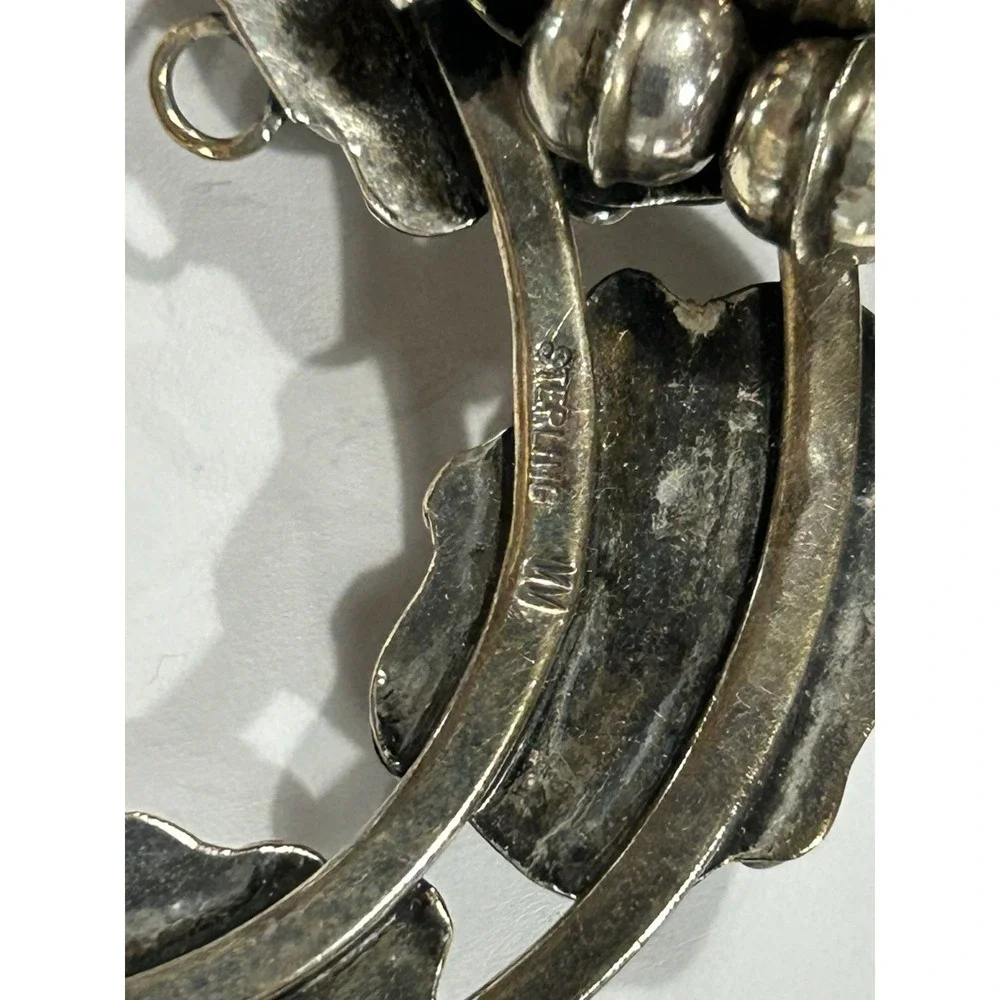 Wayne Etsitty Navajo Sterling Turquoise Squash Blossom Necklace‎ Naja As Is